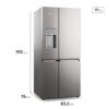 Heladera Electrolux Multidoor No Frost Inverter Flexispace 620L Plata IQ8IS