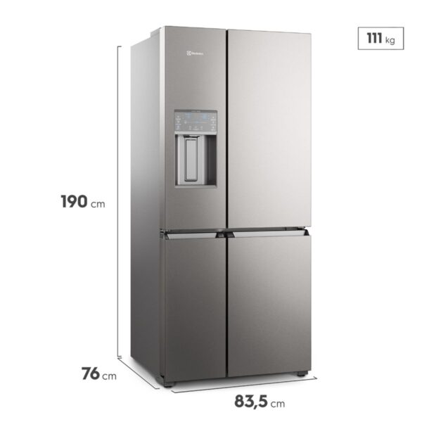 Heladera Electrolux Multidoor No Frost Inverter Flexispace 620L Plata IQ8IS