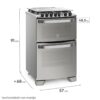 Cocina Doble Horno Sup/Eléctrico Inf/Gas Electrolux 56DXQ