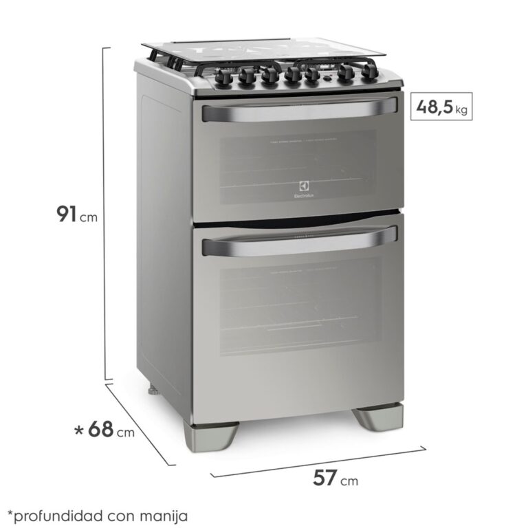 Cocina Doble Horno Sup/Eléctrico Inf/Gas Electrolux 56DXQ