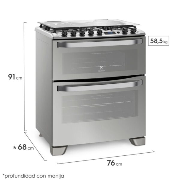Cocina Doble Horno Gas-Gas Electrolux 76dxr