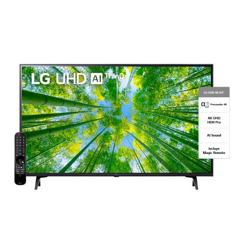 TV LG 60 Pulgadas UHD LED 4K 60UQ8050PSB Smart TV LG UHD ThinQ AI 60'' UQ8050 4K Procesador Inteligente α5 generación 5 Magic Remote