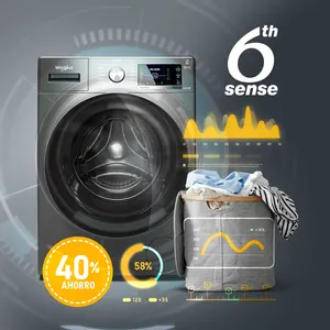 Lavarropas Carga Frontal Inverter Whirlpool 8kg 1200rpm WNQ80AS Gris