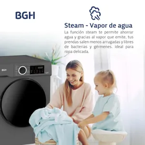 Lavarropas BGH Automático Inverter 8kg Dark Silver