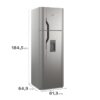 Heladera Gafa con Freezer No Frost 347L Plata HGNW3900P
